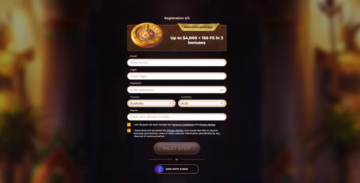 AmunRa casino easy registration AmunRa casino registration